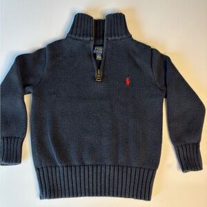 Polo Ralph Lauren Navy Quarter Zip Sweater